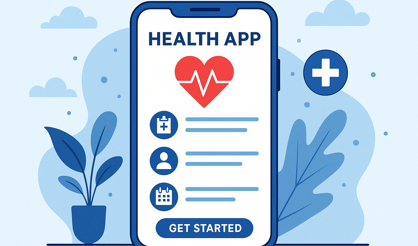 schermata di una app per la salute